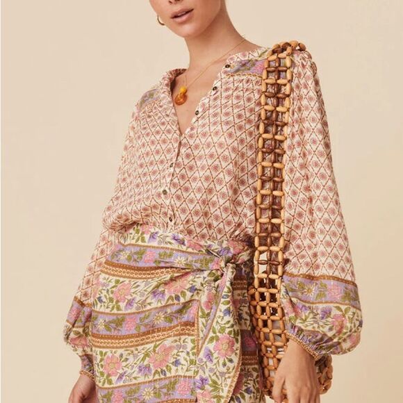 Spell Sienna‎ Blouse in Clay size Small NWT in packaging - Picture 6 of 8